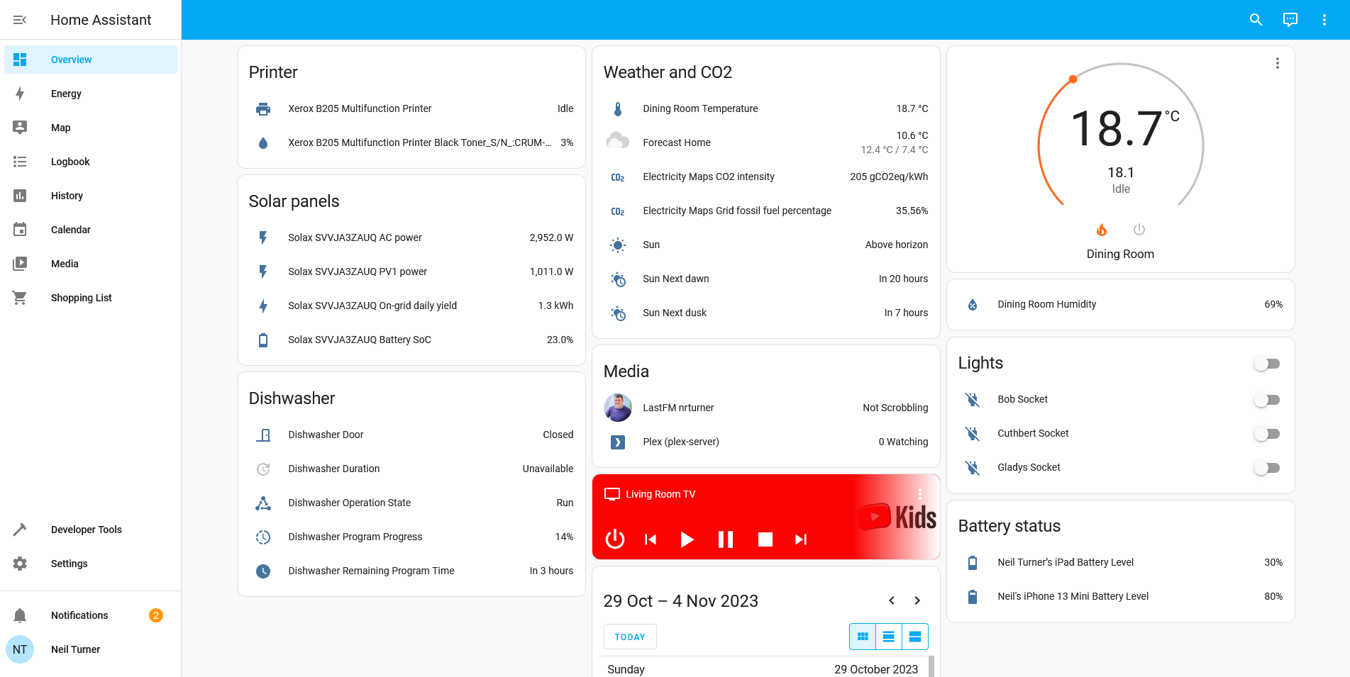 A screenshot of Home Assistant