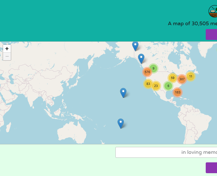 Screenshot of the OpenBenches web site