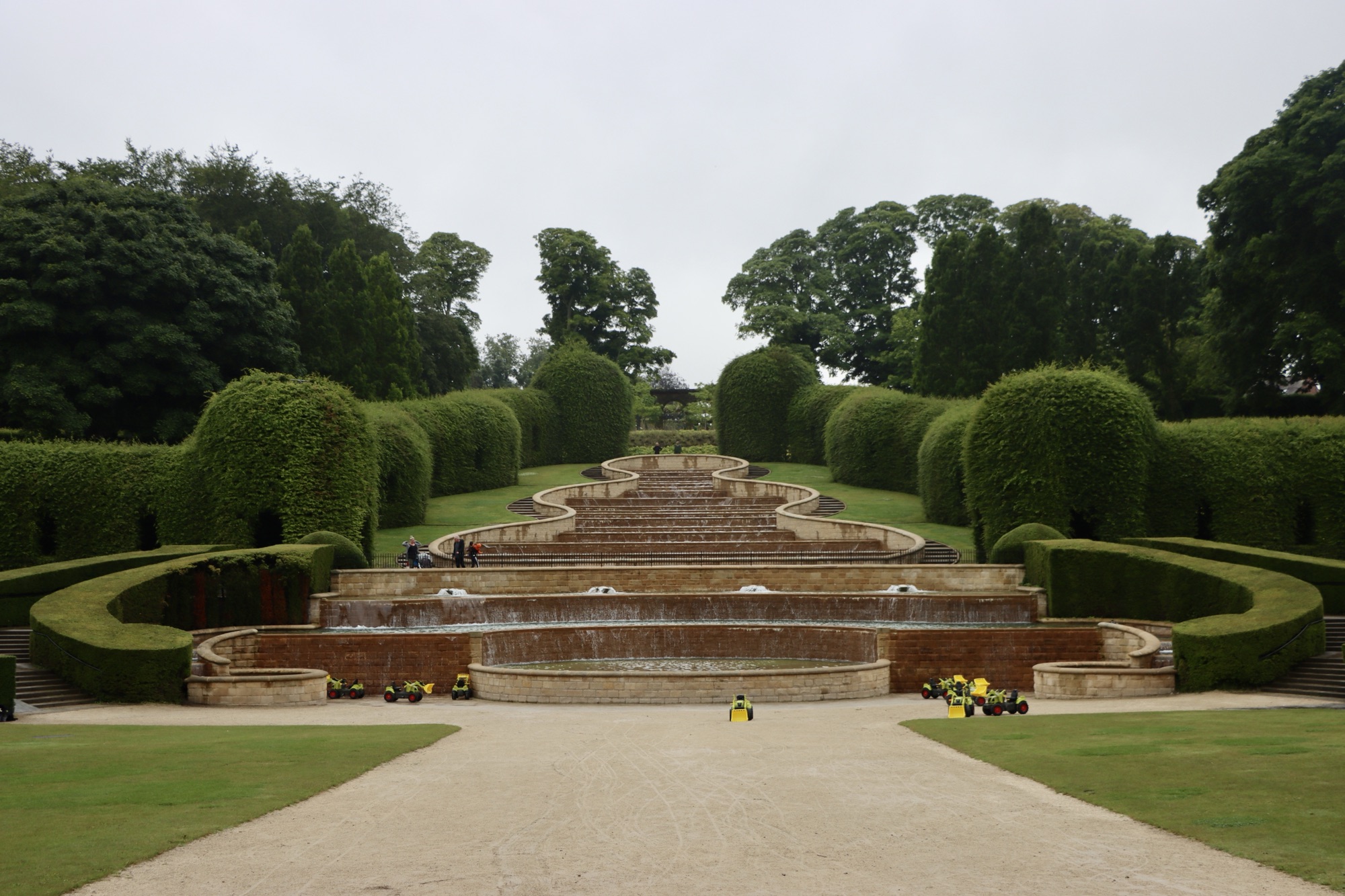 A photo of the water cascade at the Alnwick Garden.