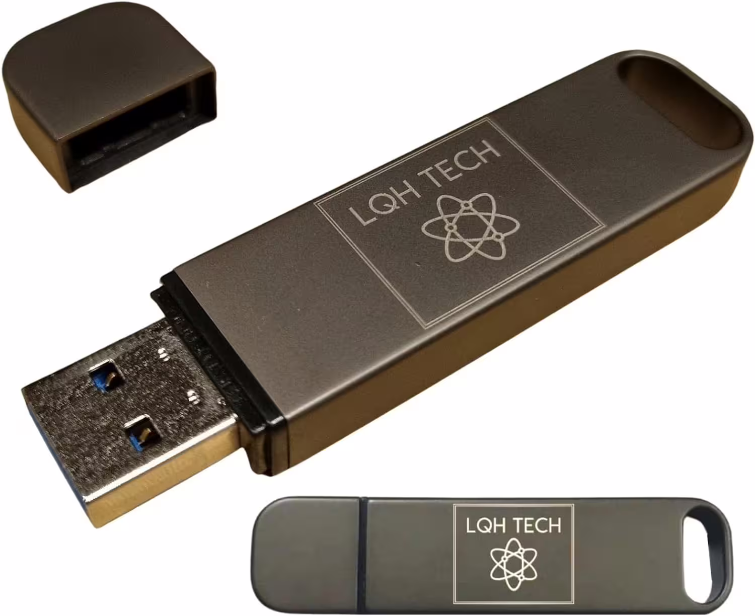 A photo of a USB Solid State Drive (SSD) which looks like a standard USB flash drive