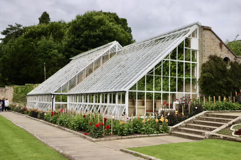 Greenhouses in the gardens at Cragside