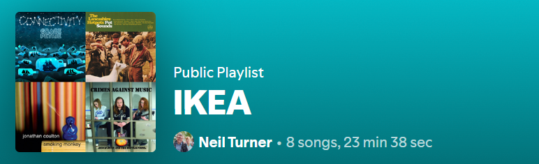 Screenshot of the Ikea playlist on Spotify.