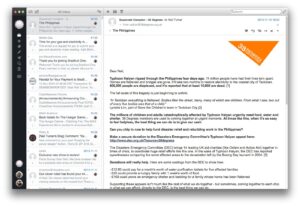 Screenshot of the main window for Airmail, an email client for Mac OS X