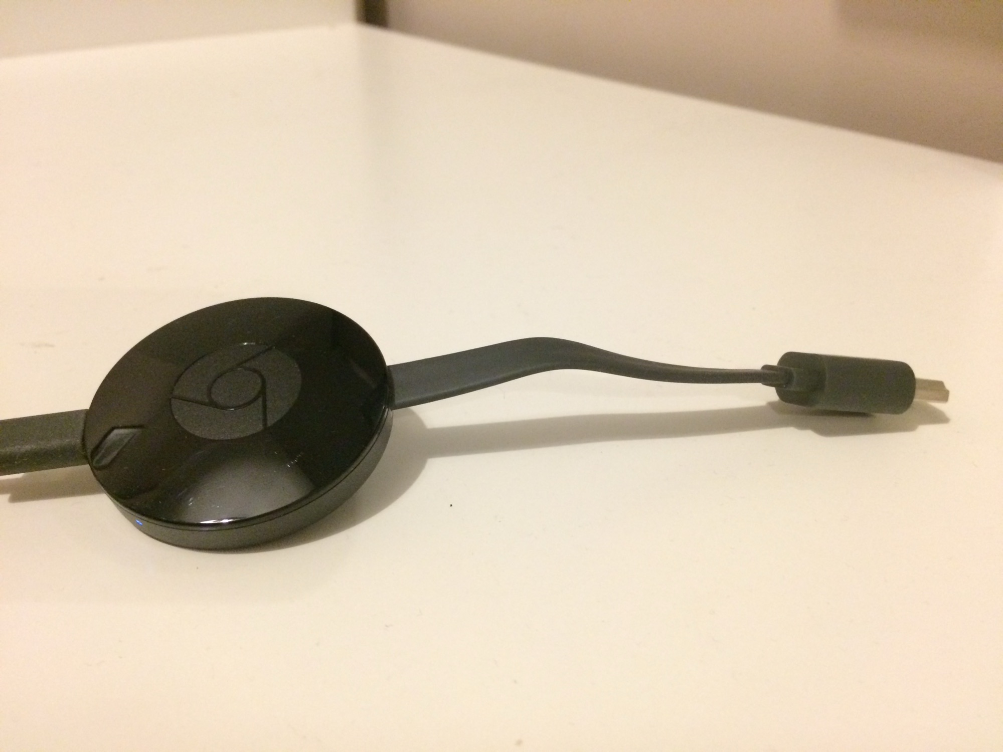 A photo of a Google Chromecast