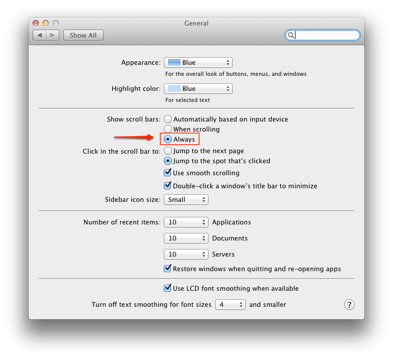 A screenshot of Preferences in Mac OS X Lion
