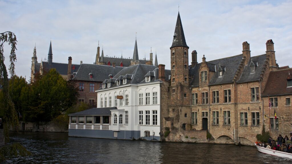 A photo of one of the canals in Bruges.