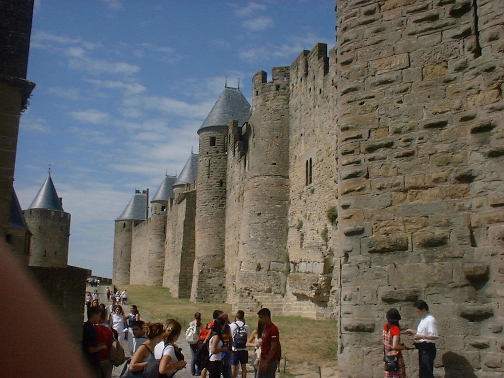 A photo of the outer wall of Carcassone