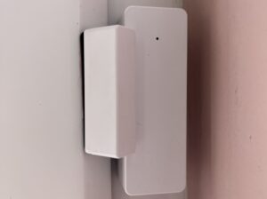 A photo of a Zigbee window sensor