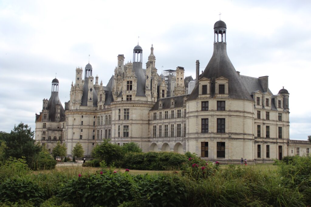 A photo of Chateau de Chambord, a massive French castle.