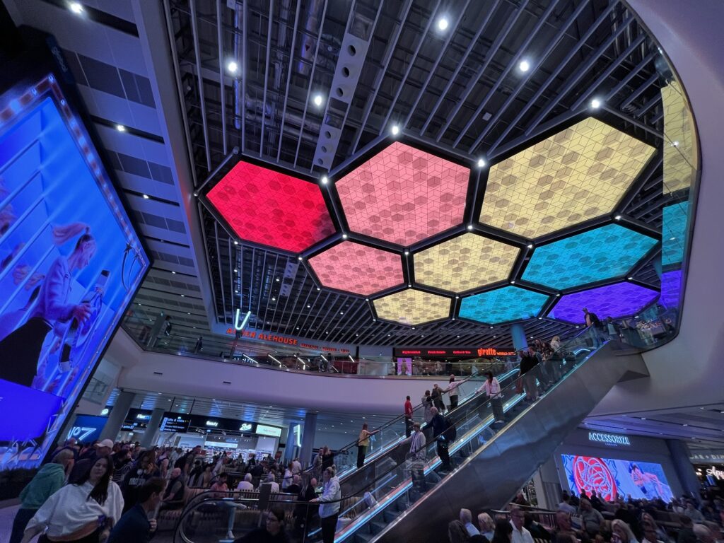 A photo of the inside of Terminal 2 at Manchester Airport
