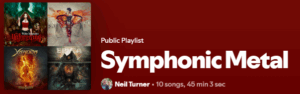 Screenshot of the symphonic metal playlist