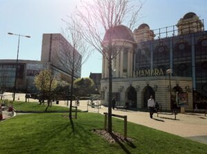 A photo of the Alhambra Theatre in Bradford.