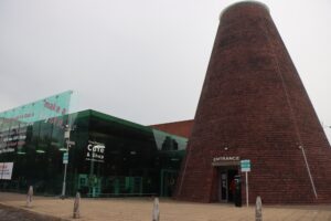 A photo of the entrance to The World of Glass in St Helens
