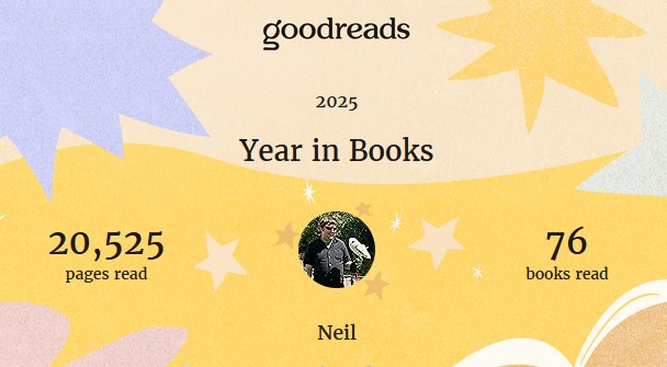 A screenshot of my Goodreads Year in Books