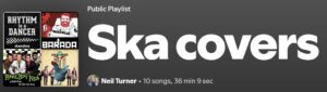 Screenshot of the ska covers playlist on Spotify